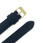 Dark blue leather strap - gold buckle
