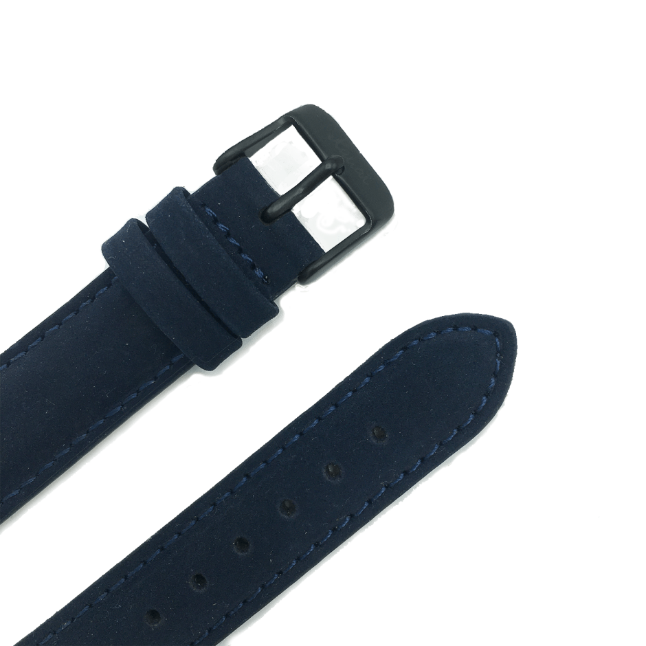 Blue leather strap - black buckle