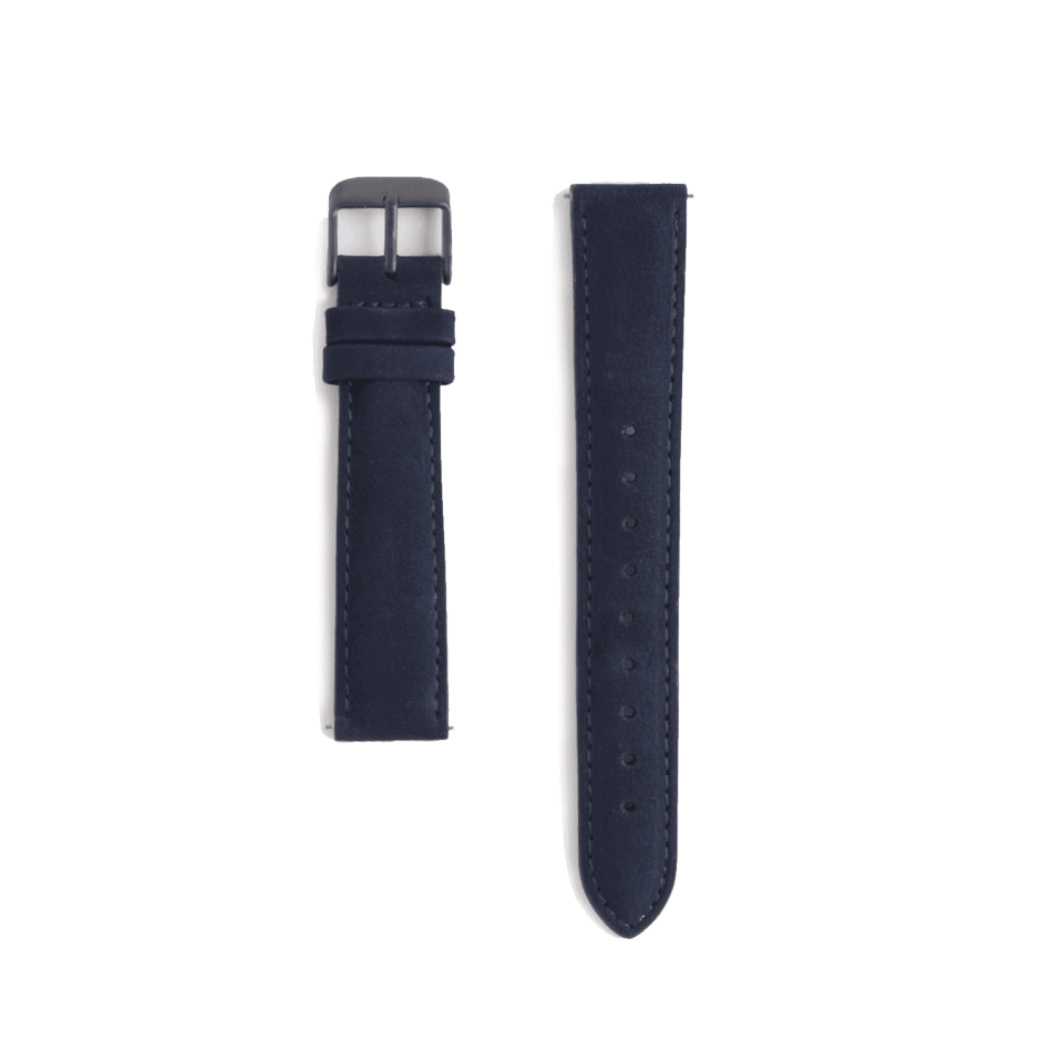 Blue leather strap - black buckle